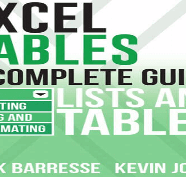 Excel Tables PDF e-Book